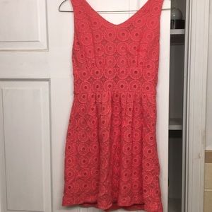 Lace v-neck dress